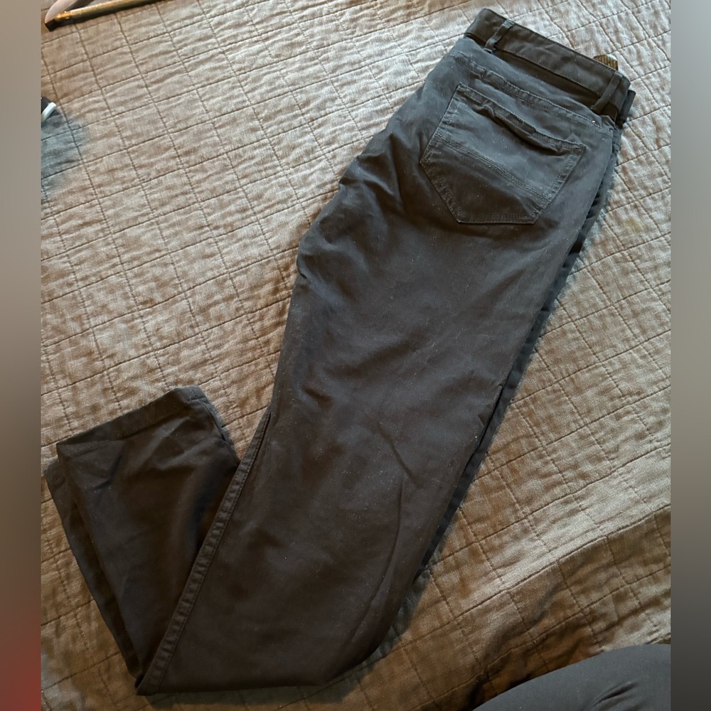 Zara Basic Black Skinny Pants Women Size 31 Mid‎ Rise Slim Fit Trousers Stretch